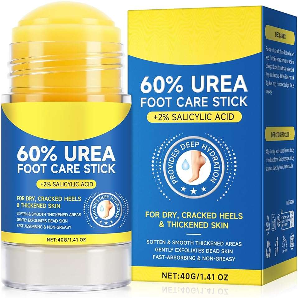 60% Urea Cream Stick with 2% Salicylic Acid, Maximum Strength Callus Remover for Dry Cracked Heels, Intensive Foot Cream for Dead Skin, Exfoliating Moisturizer for Hands, Knees, Elbows (1.4 oz) - Image 2