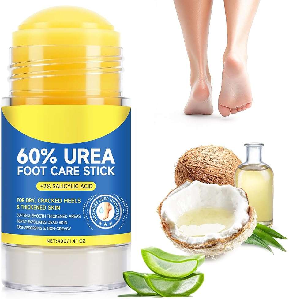 ZIXAOK 60% Urea + 2% Salicylic Acid Foot Repair Stick - Intensive Treatment for Dry, Cracked Heels & Calluses, Exfoliates Dead Skin, Moisturizes Feet, Knees, Elbows, All-in-One Care, 1.4 oz - Image 1