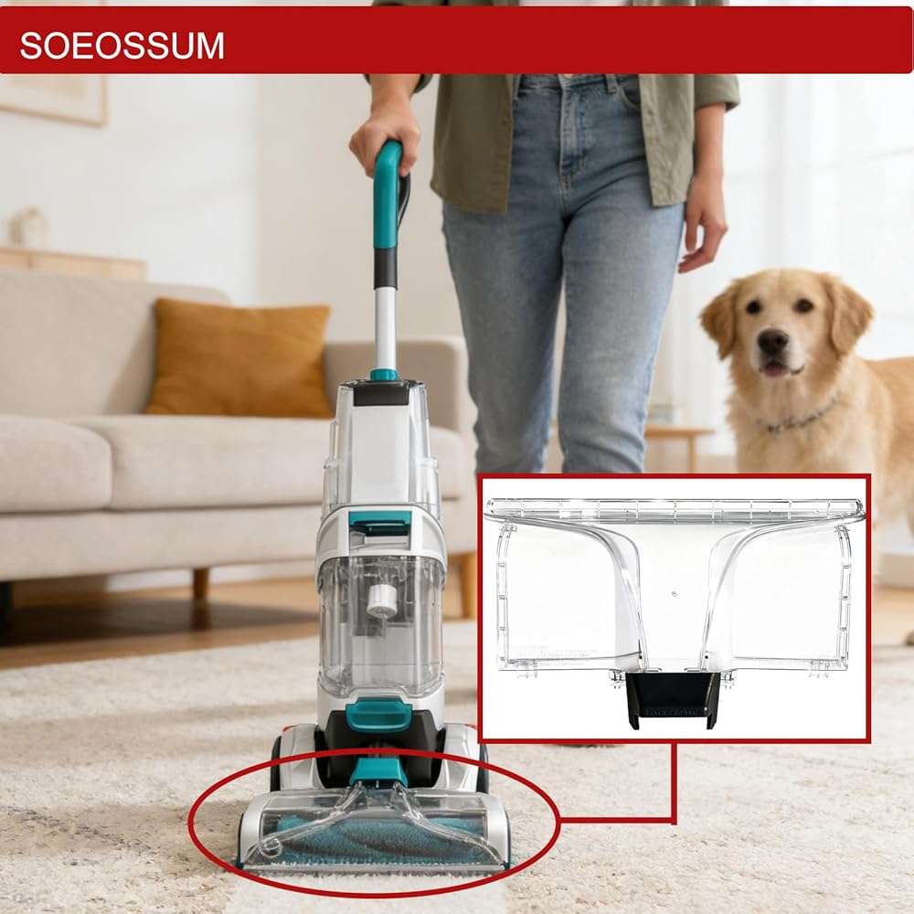 SOEOSSUM 440014442 Front Floor Nozzle Assembly (Replaces 440014442) - Fits Hoover Carpet Cleaner SmartWash 2nd Generation & SmartWash PET FH52000G/FH52001G (Without Sprayer) - Image 4