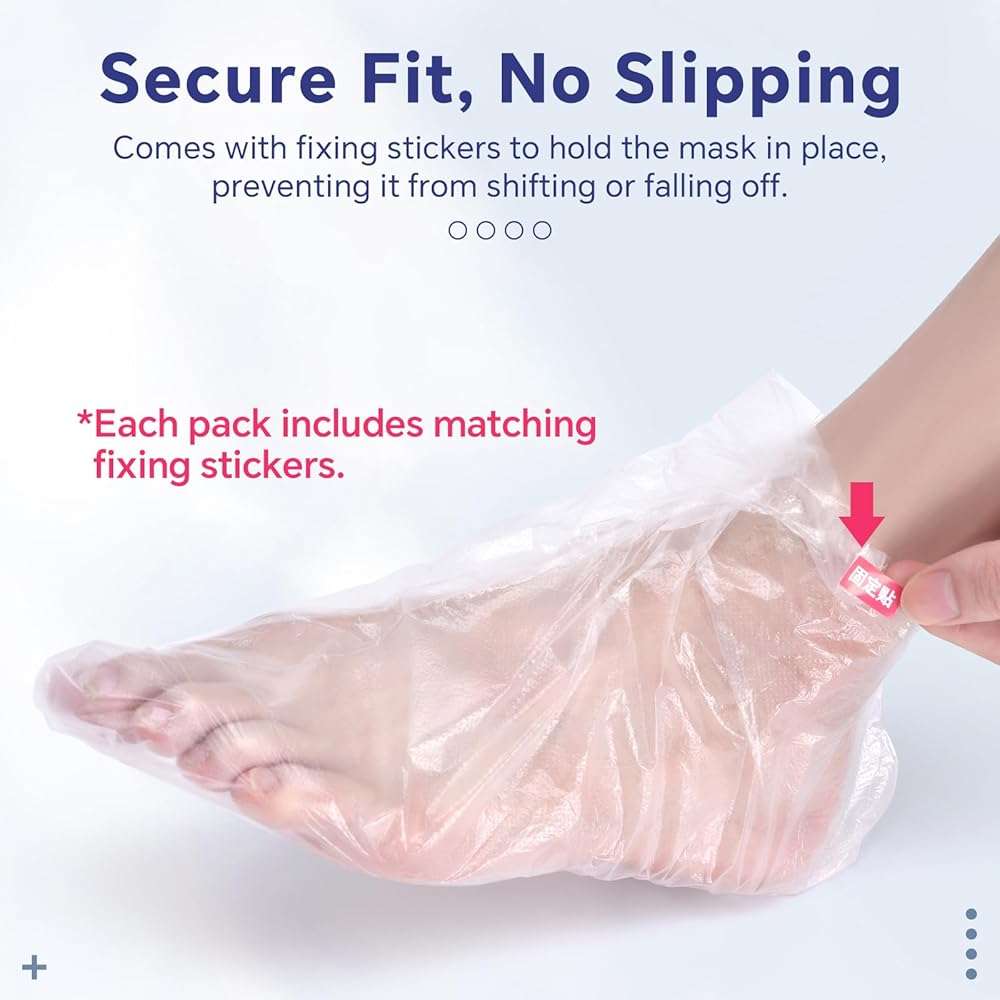 KADS 100Pcs Paraffin Bath Liners for Foot Plastic Covers for Foot Moisturizing Disposable Socks Paraffin Wax Bath with Closure Stickers - Image 3
