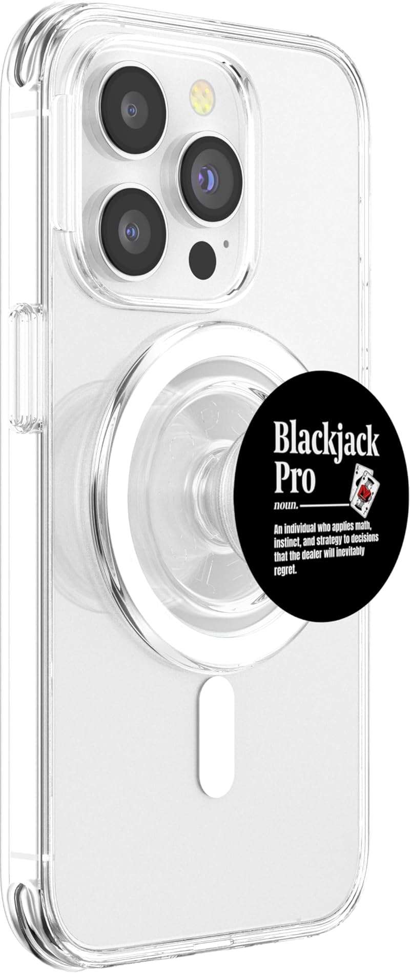Blackjack Pro Definition Black Jack Funny Casino Card Game PopSockets PopGrip for MagSafe - Image 4