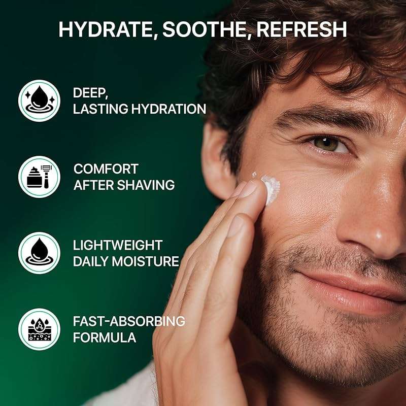 Viva Lab Mens Face Moisturizer Anti-Aging Cream - Lightweight After Shave Lotion for Men - Day & Night Hydrating Skin Care with Niacinamide Collagen Ceramides - Fast-Absorbing Non-Greasy 1.85oz - Image 4