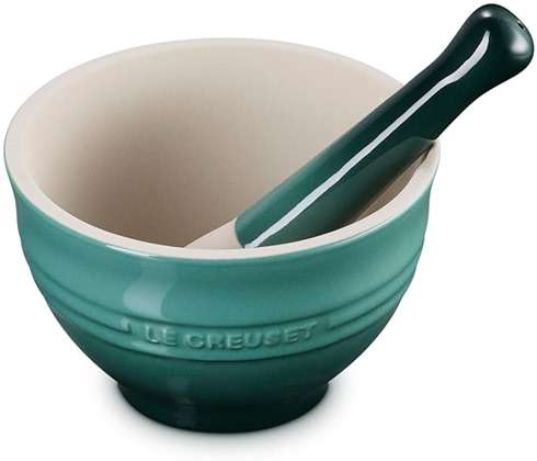 Le Creuset Stoneware Mortar & Pestle, 10 oz., Artichaut - Image 1