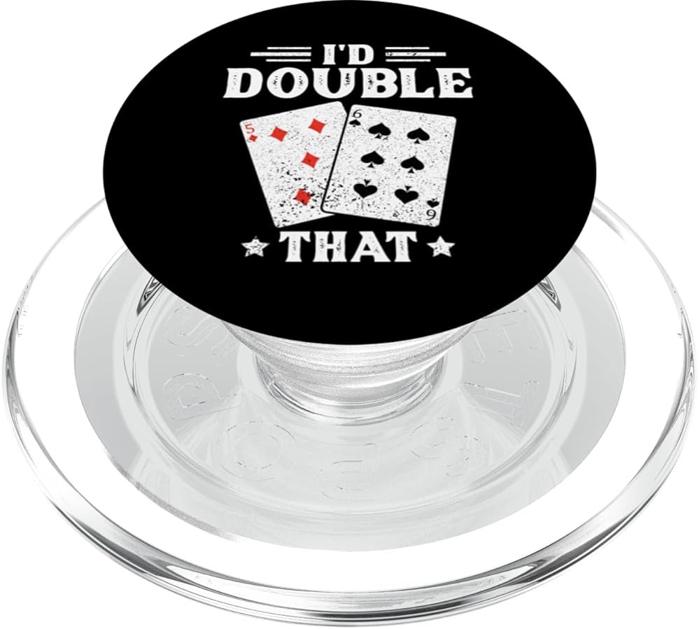 Double Down Blackjack Funny Blackjack Gambling 21 Blackjack PopSockets PopGrip for MagSafe - Product Image