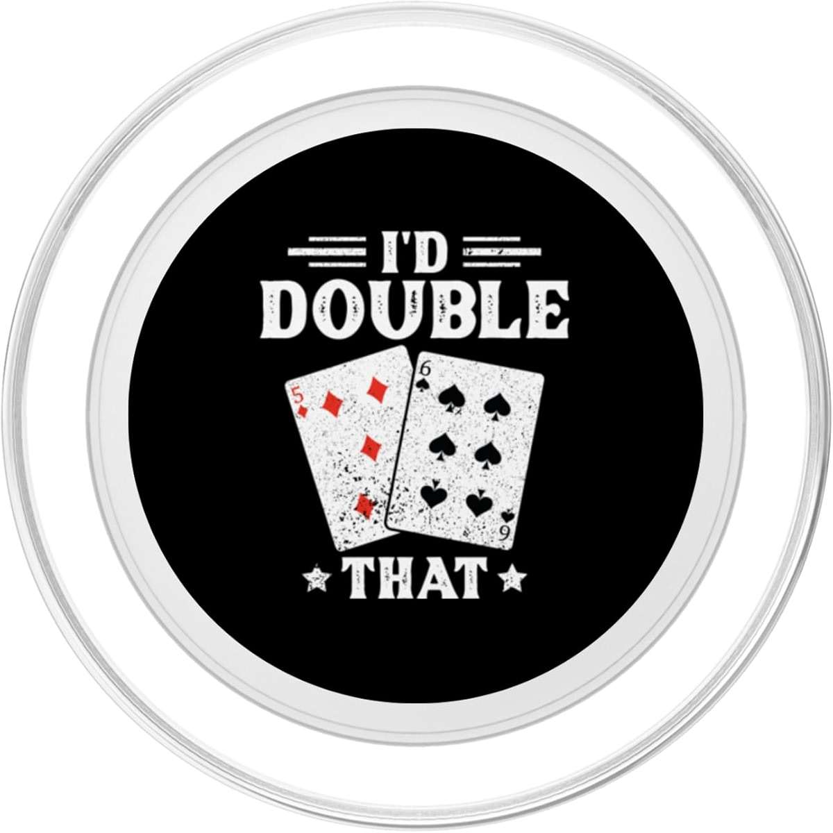Double Down Blackjack Funny Blackjack Gambling 21 Blackjack PopSockets PopGrip for MagSafe - Image 2