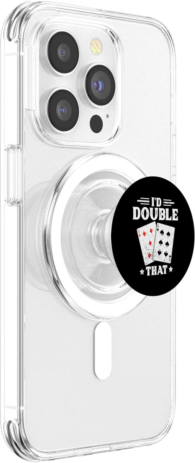 Double Down Blackjack Funny Blackjack Gambling 21 Blackjack PopSockets PopGrip for MagSafe - Image 4