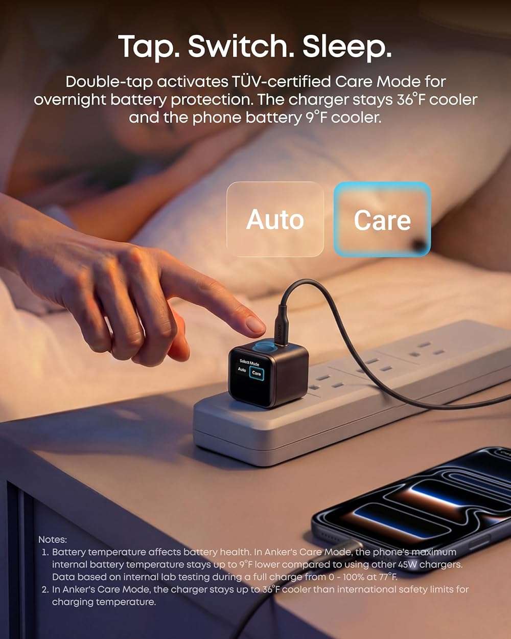 Anker Smart Display Charger, Anker Nano USB C Charger Block, 45W Max GaN Phone Charger,180° Foldable Plug,Smart Recognition,Built-in Care Mode,for iPhone17/16/15(Non-Battery,One USB-C Port,No Cable) - Image 5