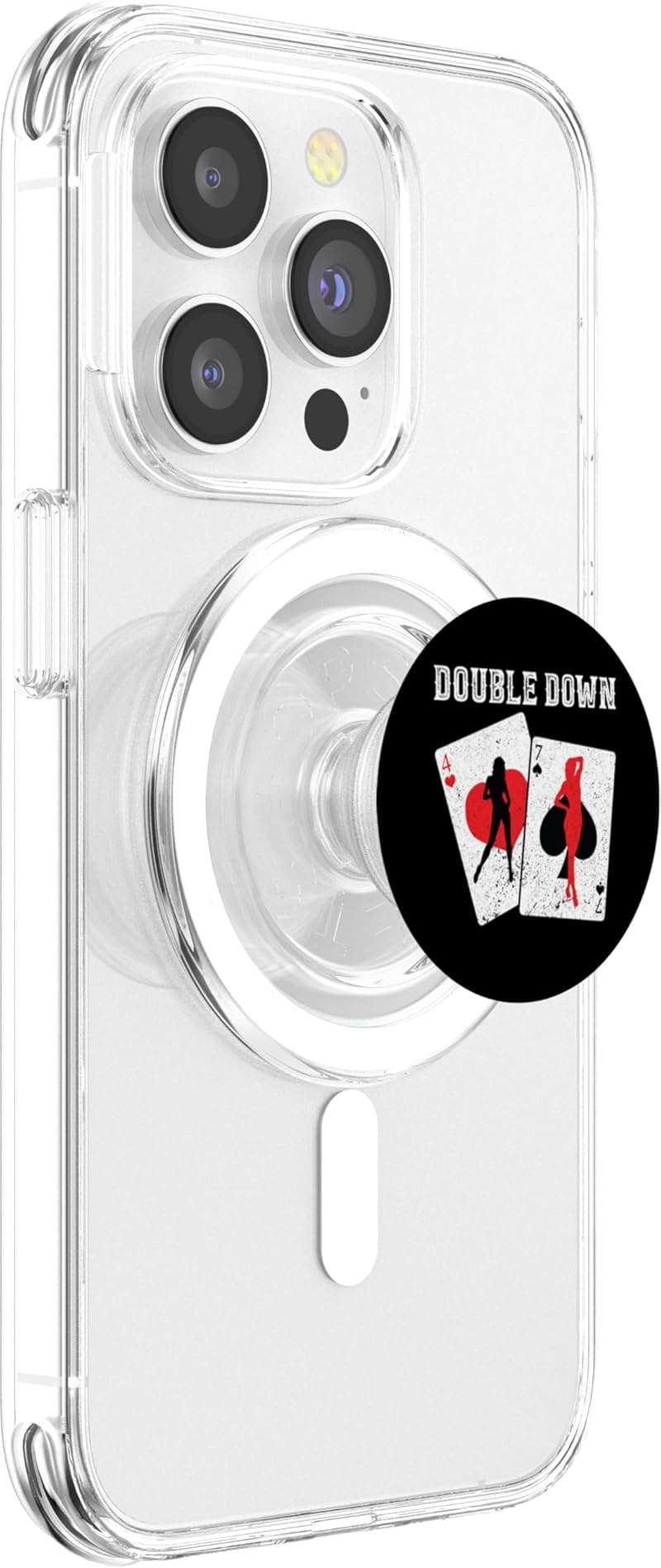 Funny Blackjack Double Down Casino Gambling 21 Blackjack PopSockets PopGrip for MagSafe - Image 4