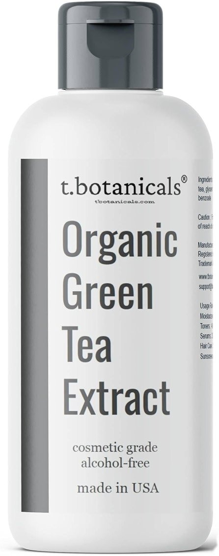 Liquid Green Tea Extract Standardized for Cosmetic Use, Concentrated Alcohol-Free Organic Cosmetic Grade Ingredient for Topical Applications, Skin, Face, Hair, DIY (8 oz) - Product Image