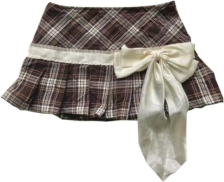 Cute Clad Women Kawaii Y2k Lolita Mini Skirt Sweet Harajuku Bow Tie Multi-Layer Ruffles Pleated Skirts - Product Image