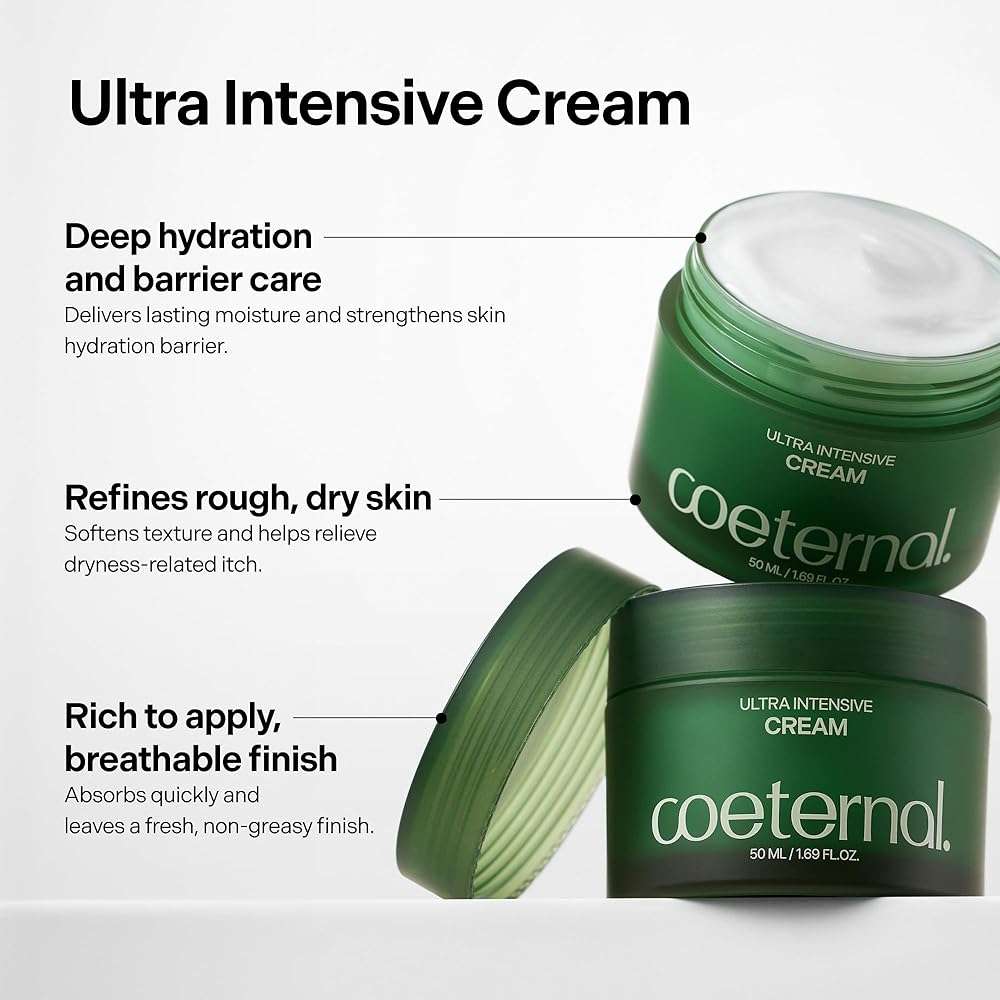 coeternal Ultra Intensive Cream, Hydrating Korean Face Moisturizer with Niacinamide, Arginine & Algae11 Extracts, Non-greasy Barrier Cream for Dry, Oily or Sensitive Skin, 50ml / 1.69 fl.oz. - Image 2