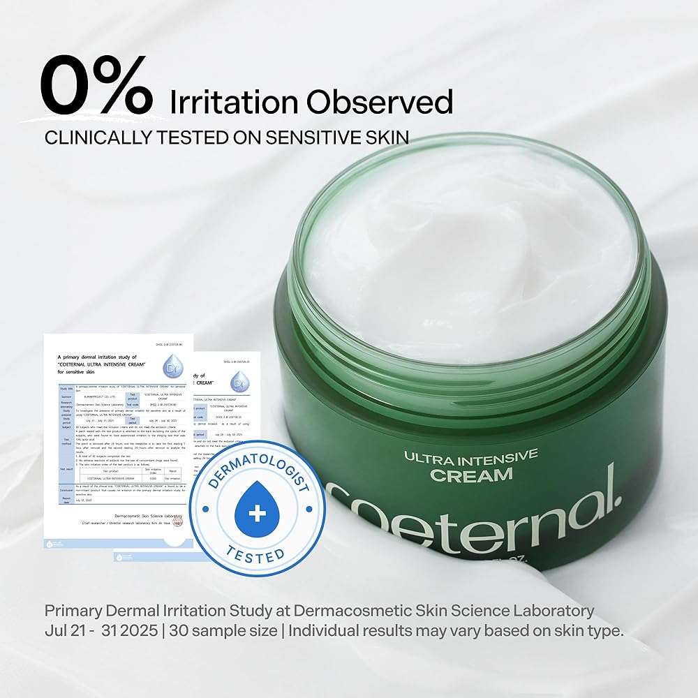 coeternal Ultra Intensive Cream, Hydrating Korean Face Moisturizer with Niacinamide, Arginine & Algae11 Extracts, Non-greasy Barrier Cream for Dry, Oily or Sensitive Skin, 50ml / 1.69 fl.oz. - Image 5