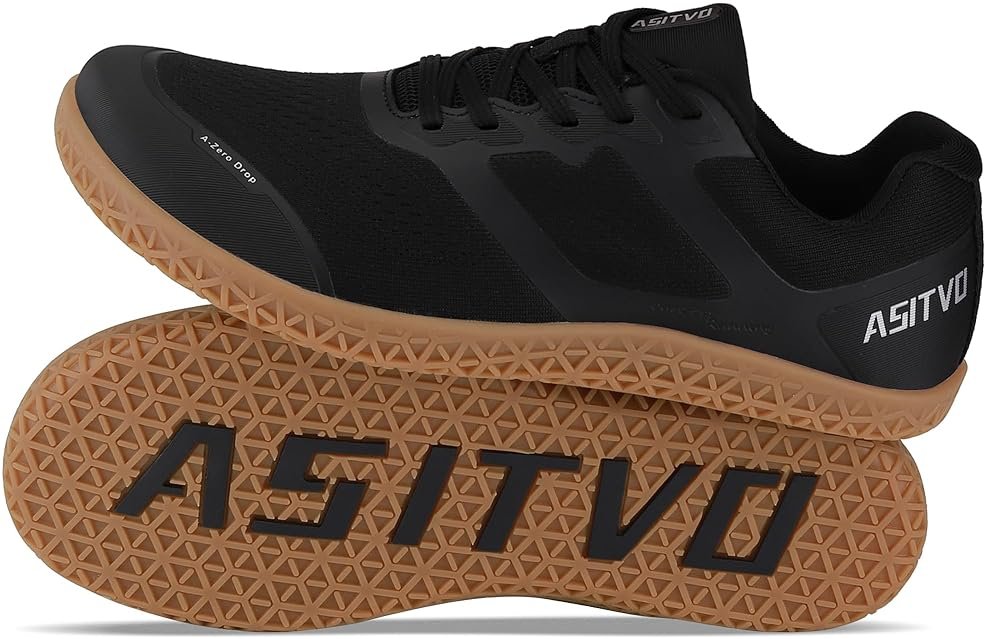 ASITVO Barefoot Shoes Men Wide Gym Zero Drop Sole Cross Trainer Minimalist Walking Grounding Sneakers Width Toe Box Knit Seamless Upper Colorful - Product Image