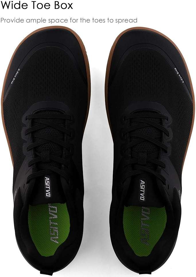 ASITVO Wide Barefoot Shoes Men Gym Zero Drop Sole Minimalist Cross Trainer Width Toe Box Sneakers Grounding Knit No-Sew Upper TPU Toe and Heel Colorful - Image 4