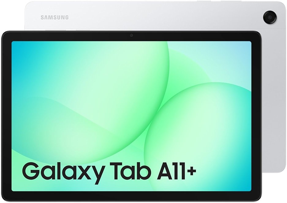 Samsung Galaxy Tab A11+ Plus 2026 (256GB, 8GB, Wi-Fi Only) 11.0" 90Hz Android 16 Tablet, All Day Battery, Octa-Core (4nm), 4-Speakers, International Model X230 | Fast Charge Cube Bundle | Silver - Product Image