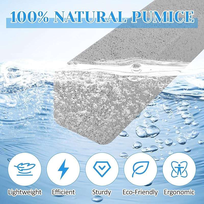 4 Pack Toilet Pumice Stone with Handle,Pumice Stone Toilet Bowl Cleaner,Suitable for Removing Limescale and Cleaning Toilets, Swimming Pools, Bathrooms, and Sinks - Image 3