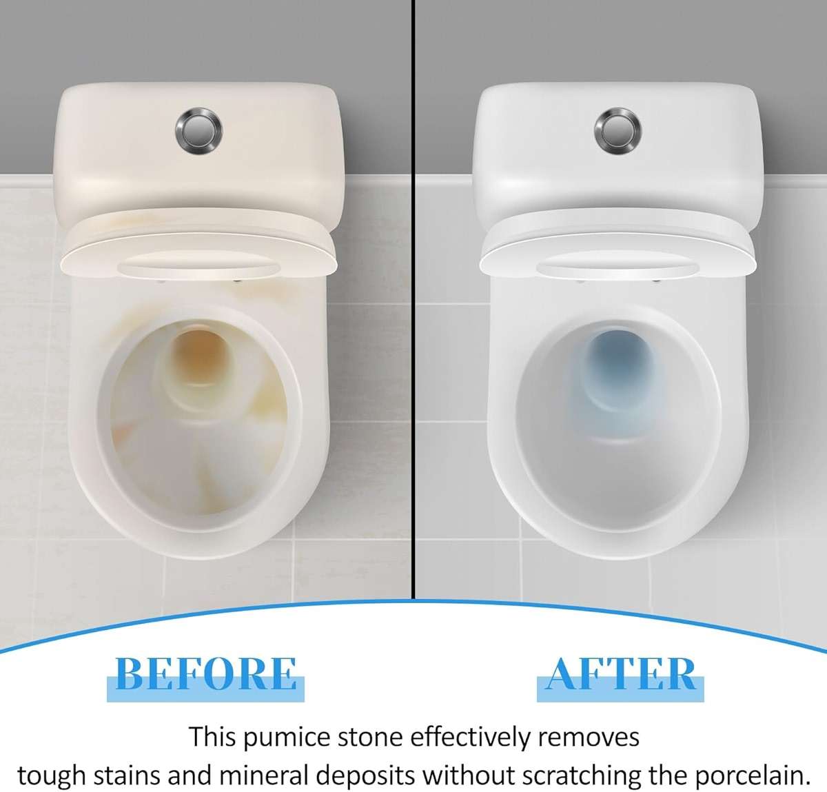 4 Pack Toilet Pumice Stone with Handle,Pumice Stone Toilet Bowl Cleaner,Suitable for Removing Limescale and Cleaning Toilets, Swimming Pools, Bathrooms, and Sinks - Image 6