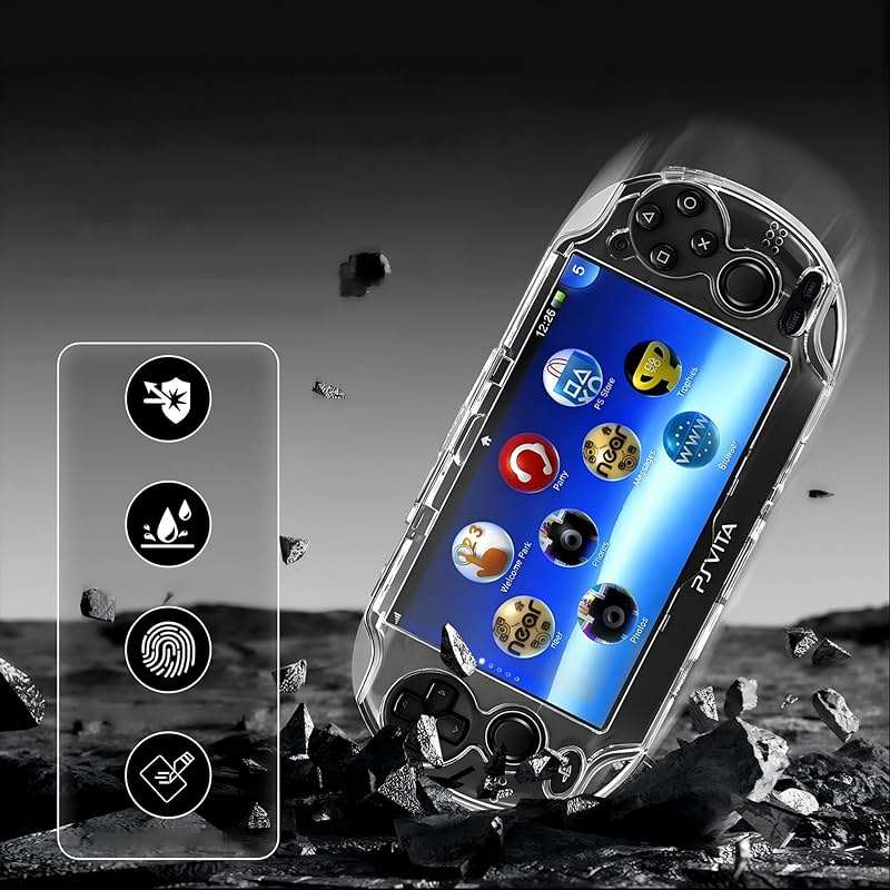 Clear Protective Case for PS Vita 1000 – Transparent PC Hard Shell Cover with Front Screen Protector Film – Compatible with PlayStation Vita 1000 Only - Image 4