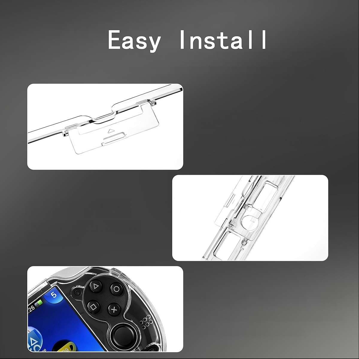 Clear Protective Case for PS Vita 1000 – Transparent PC Hard Shell Cover with Front Screen Protector Film – Compatible with PlayStation Vita 1000 Only - Image 5