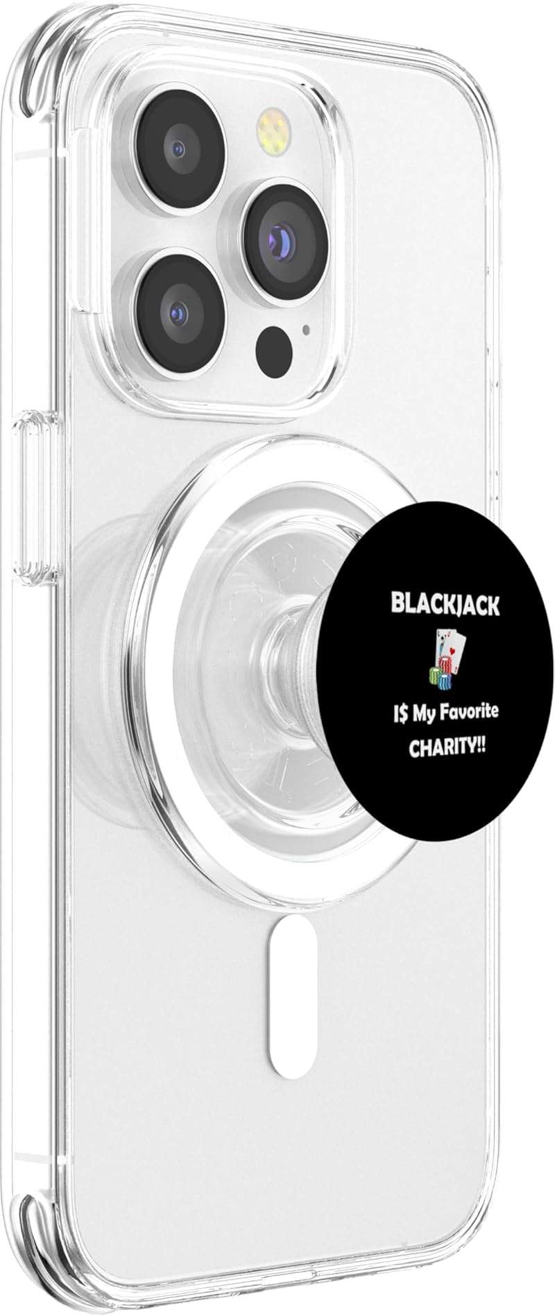Funny Gambling Blackjack is My Favorite Charity PopSockets PopGrip for MagSafe - Image 4