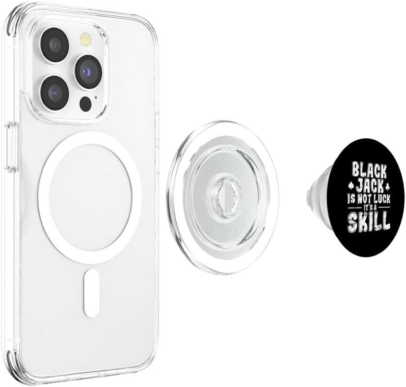 Blackjack is not Luck It's Skill PopSockets PopGrip for MagSafe - Image 3