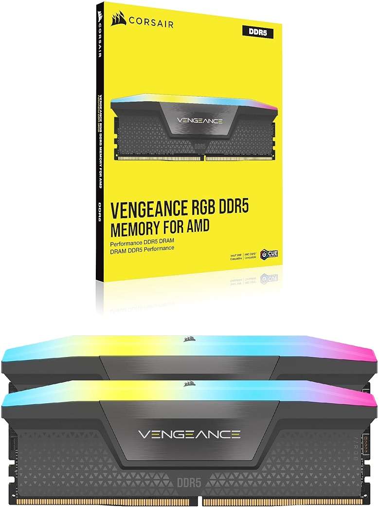 CORSAIR Vengeance RGB DDR5 32GB (2 x 16GB) Up to 6000MHz CL38-44-44-96 1.35V Intel XMP 3.0 AMD EXPO Computer Desktop Memory – Gray - Image 6