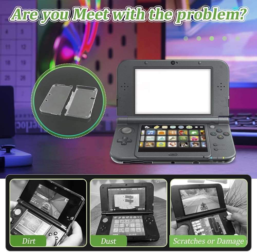 Transparent Hard Shell Case Cover for Nintendo New 3DS XL/LL Protective Hard Crystal Clear Case Accessories Replacement Parts - Image 2