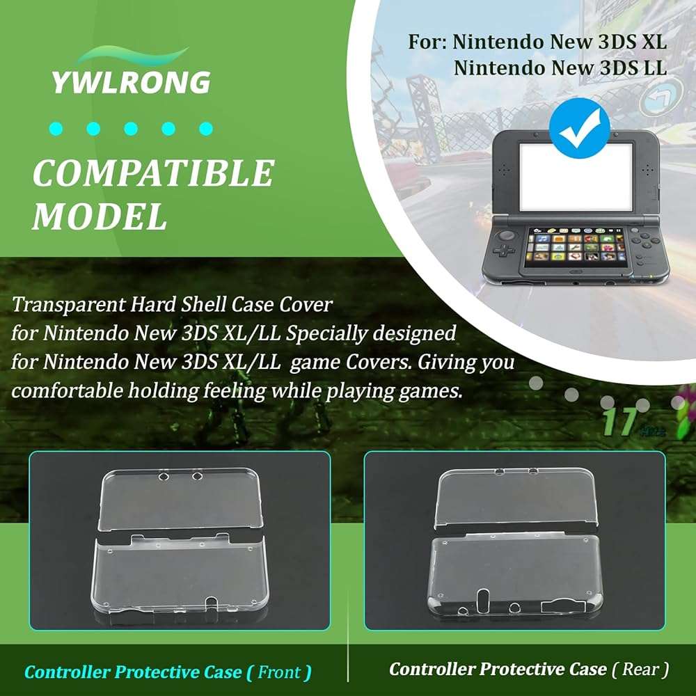 Transparent Hard Shell Case Cover for Nintendo New 3DS XL/LL Protective Hard Crystal Clear Case Accessories Replacement Parts - Image 6