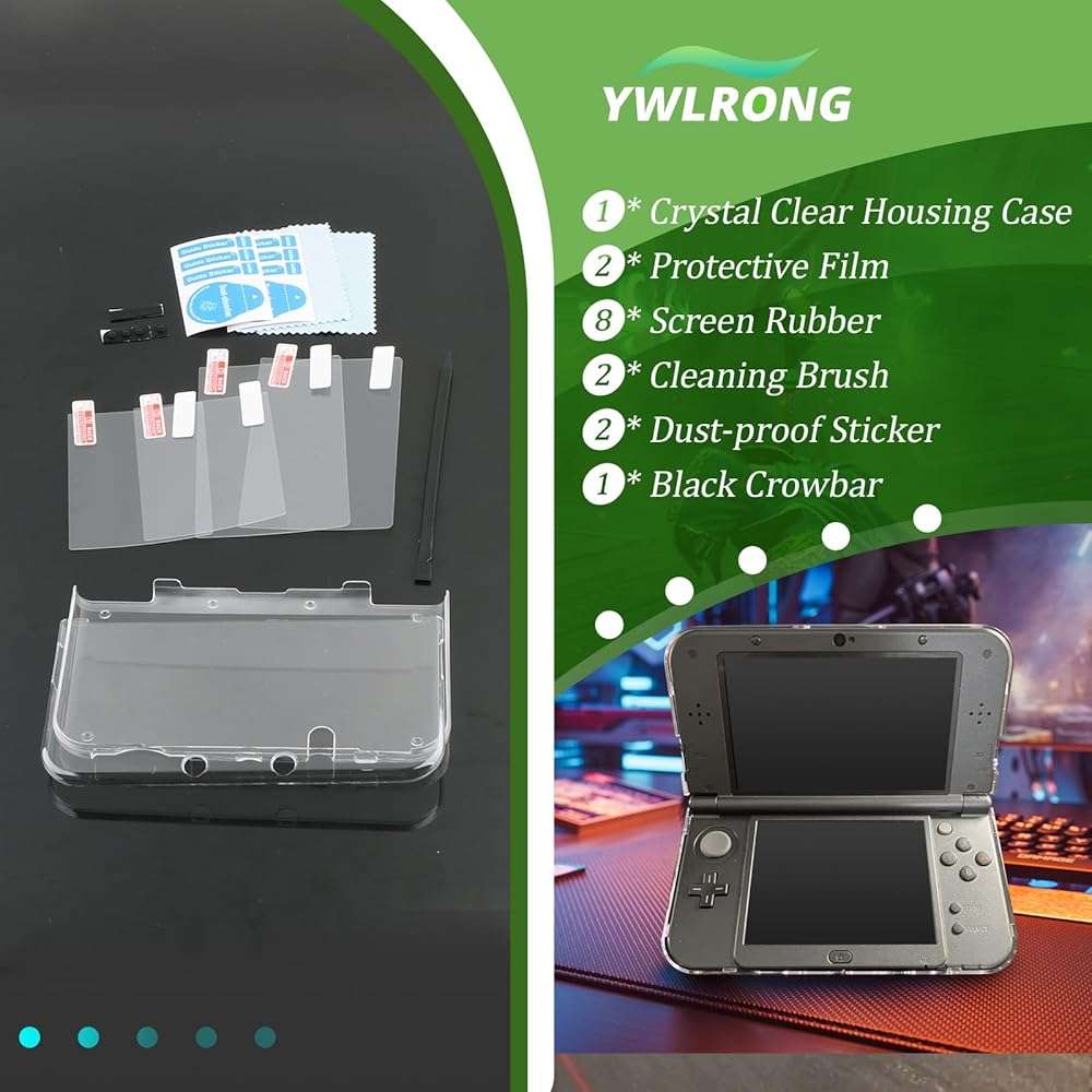 Transparent Hard Shell Case Cover for Nintendo New 3DS XL/LL Protective Hard Crystal Clear Case Accessories Replacement Parts - Image 7