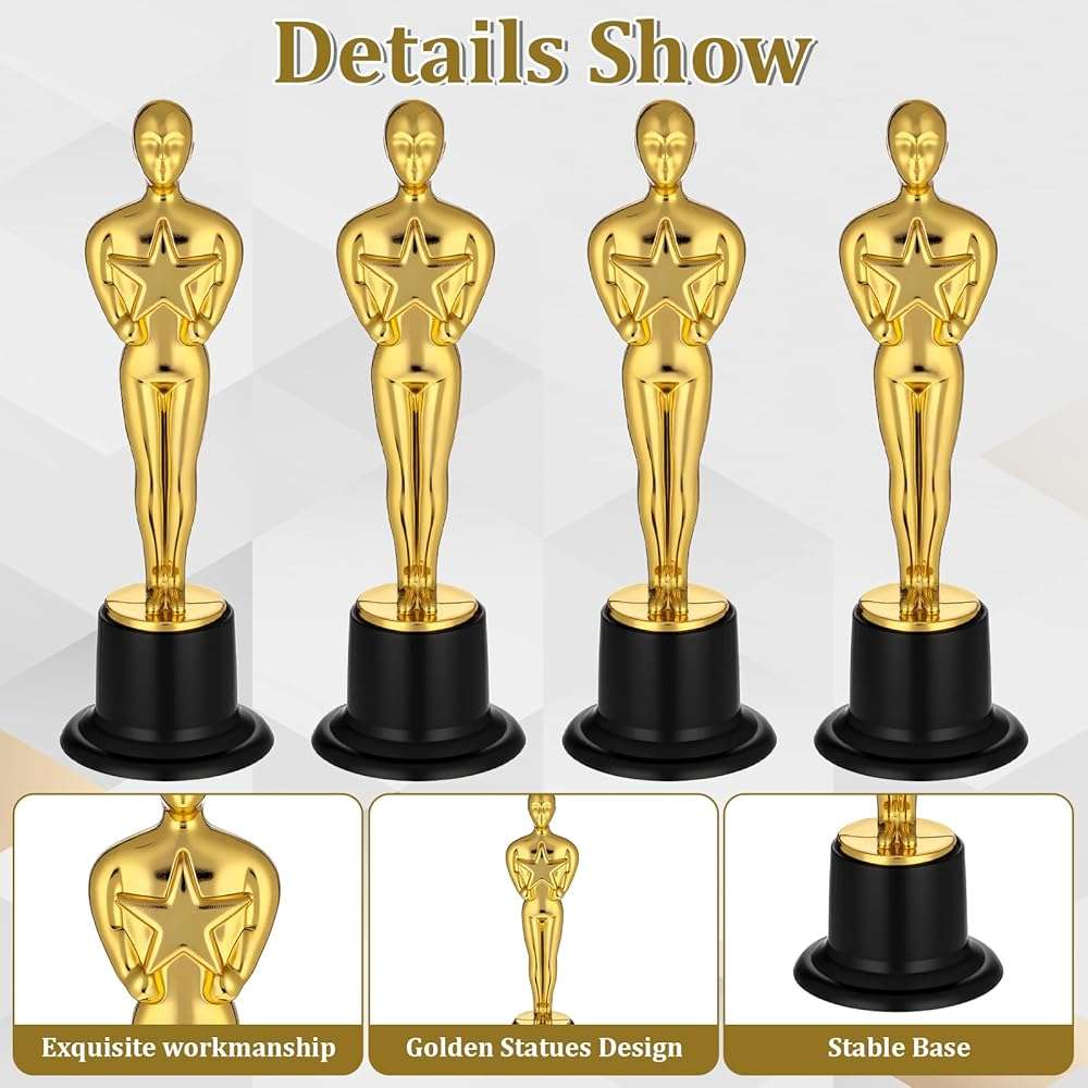 IMengjbang 24 Pack Plastic Gold Star Award Trophies 6 Inch Tall Golden Statue Award Mini Trophy Party Favors for Celebrations, School Awards, Game Prize, Party Prize and Appreciation Gifts Kids Adults - Image 5