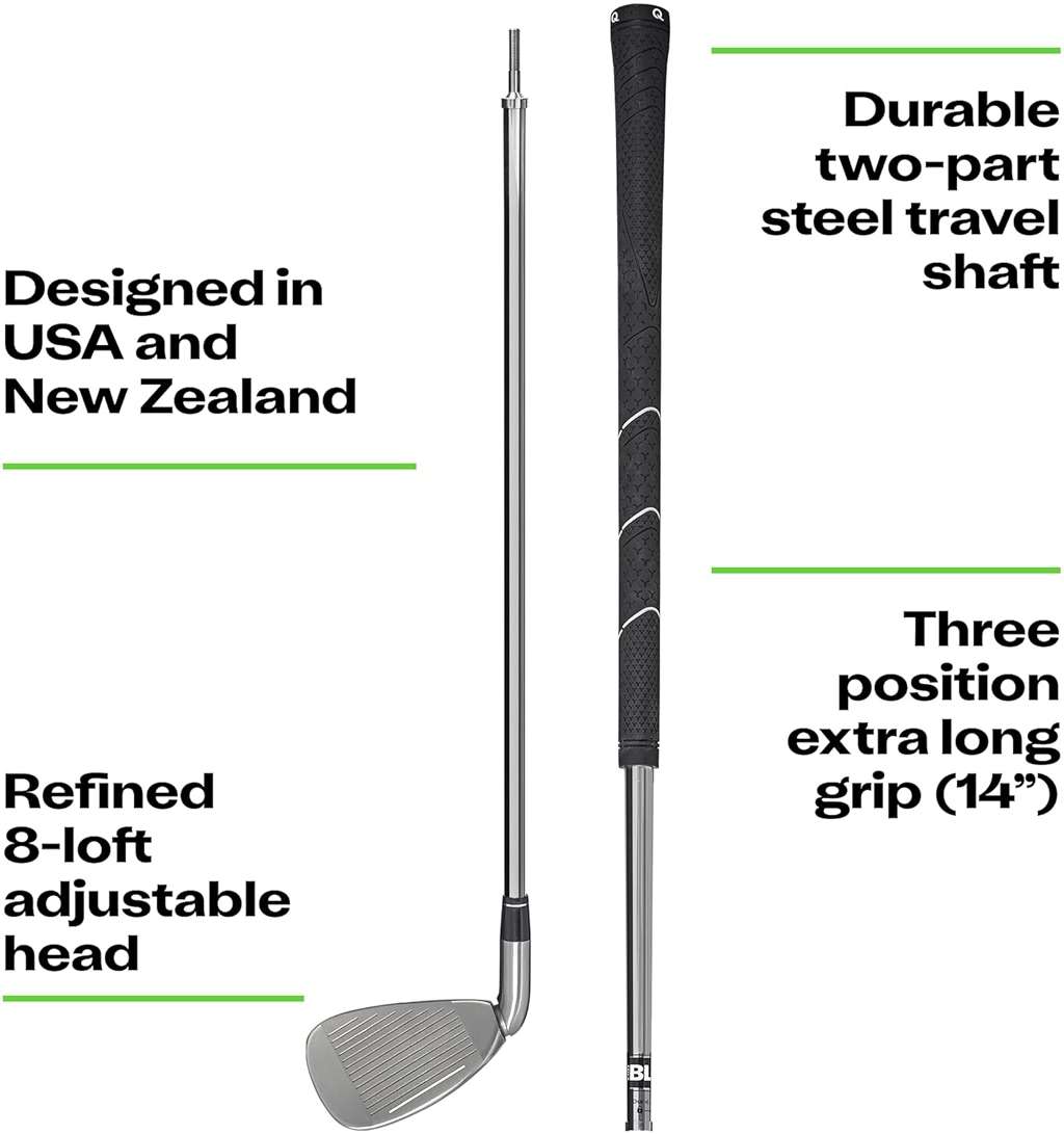 Q Gen 2 Adjustable Golf Club (Steel Shaft) - Durable 2-Part Travel Shaft - 8 Settings from 4° Putter to 60° Lob Wedge - Men & Women - Image 4