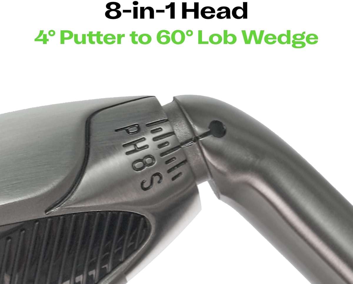 Q Gen 2 Adjustable Golf Club (Steel Shaft) - Durable 2-Part Travel Shaft - 8 Settings from 4° Putter to 60° Lob Wedge - Men & Women - Image 5