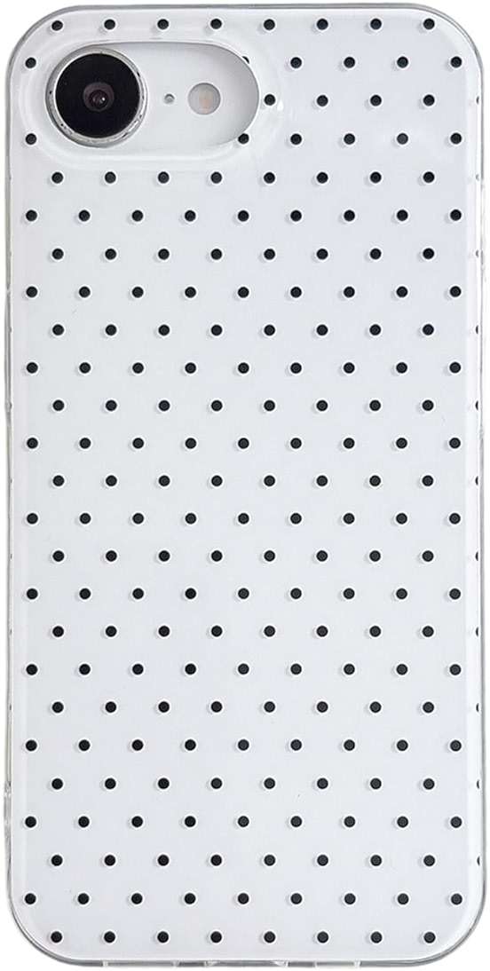 QLTYPRI Cute Phone Case for iPhone 17e/iPhone 16e Case Polka Dot Fashion Aesthetic Design for Women Girls, Slim TPU Shockproof Protective Phone Cover for iPhone 17e/16e - White - Image 1