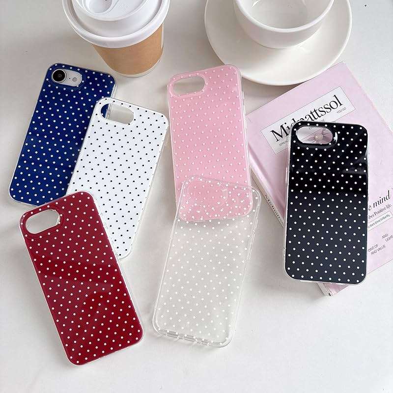 QLTYPRI Cute Phone Case for iPhone 17e/iPhone 16e Case Polka Dot Fashion Aesthetic Design for Women Girls, Slim TPU Shockproof Protective Phone Cover for iPhone 17e/16e - White - Image 7