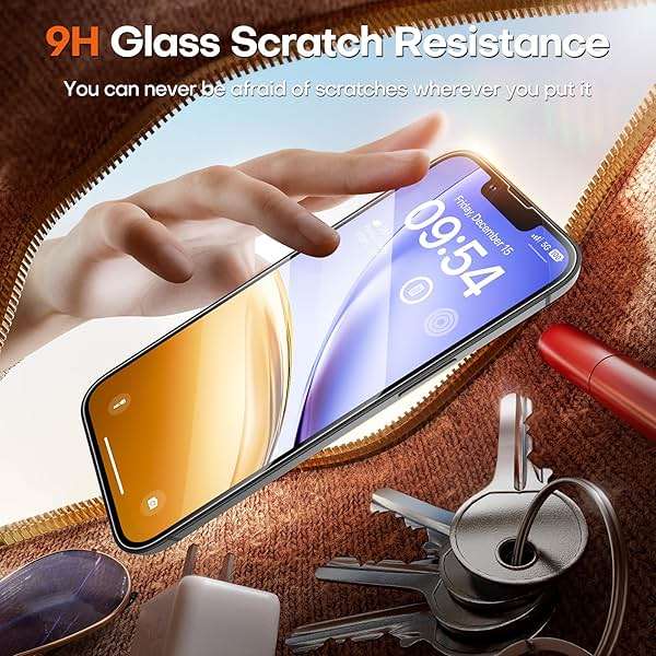 TOCOL for iPhone 17e Screen Protector 6.1 inch 9H Hardness Military Grade Shatterproof 17 e HD Tempered Glass Easy Installation Case Friendly 2 Pack - Image 3