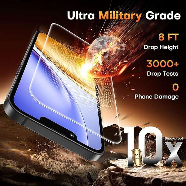 TOCOL for iPhone 17e Screen Protector 6.1 inch 9H Hardness Military Grade Shatterproof 17 e HD Tempered Glass Easy Installation Case Friendly 2 Pack - Image 7