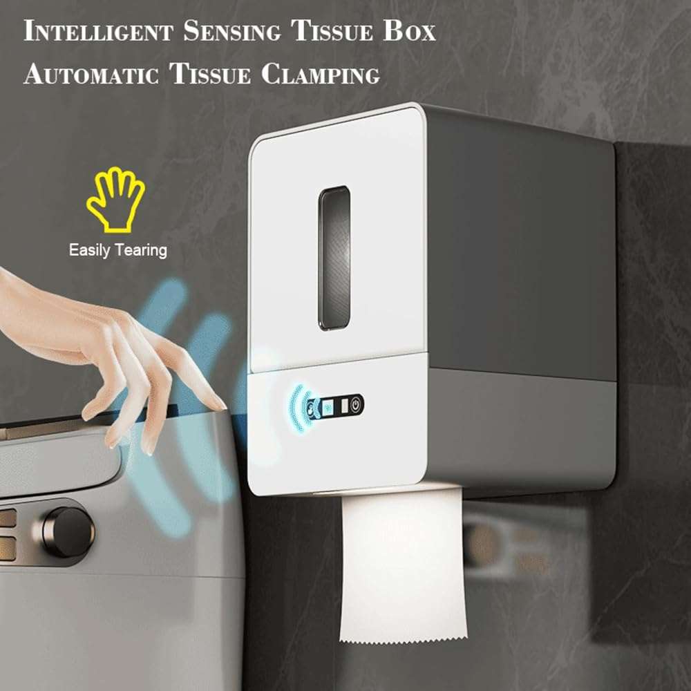 Smart Touchless Toilet Paper Dispenser, Automatic Paper Towel Dispenser, 2026 New Upgraded Electronic Senor Paper Towel Dispenser with Smart Motion Sensor and 3 Levels to Dispenser Papers (Gray) - Image 2