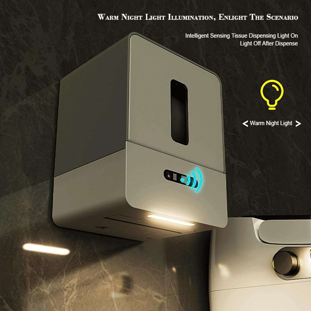 Smart Touchless Toilet Paper Dispenser, Automatic Paper Towel Dispenser, 2026 New Upgraded Electronic Senor Paper Towel Dispenser with Smart Motion Sensor and 3 Levels to Dispenser Papers (Gray) - Image 5