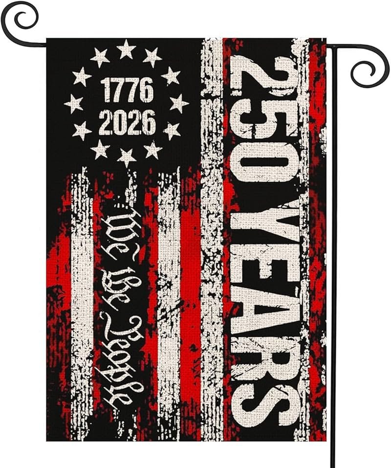 250 Anniversary Usa Garden Flags for Outside, 250 Anniversary USA Flag We the People 1776-2026 Patriotic 4th of July Decorations Yard Sign Double-Sided Waterproof Flag 12x18 Inch 250 Year American Flag - Product Image