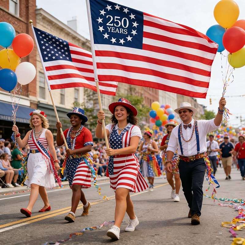 250 Year American Anniversary Flag, 3x5 Ft Double Sided American Flag, 1776-2026 250 Years Outdoor Anniversary Banner Decorations with 2 Brass Grommets (A1) - Image 5
