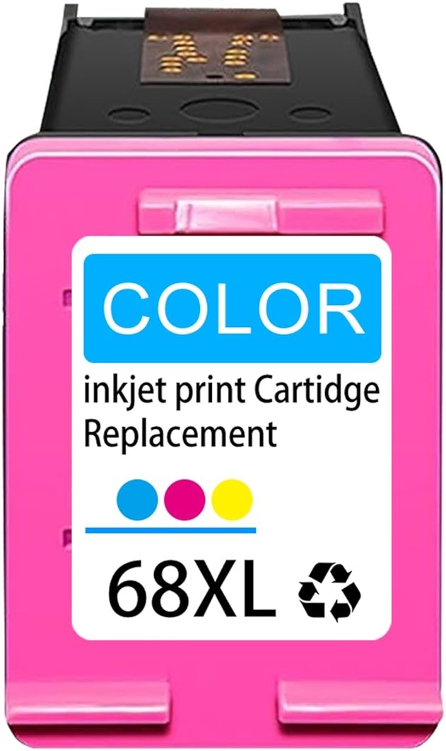NanCxin 68XL Ink Cartridge Compatible with HP 68 Tri-Colour Ink Cartridges Replacement for HP Ink 68 68e Printer, Compatible with HP Envy 6100e 6152e 6155e 6500e 6552e 6555e (1 Pack) - Product Image