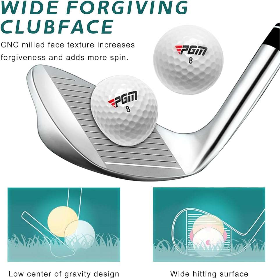 PGM Women's Oversea 9/12 Pieces Complete Golf Club Set with High-Strength Thin Face Design 460cc Driver - Golf Stand Bag & Headcovers - Image 4