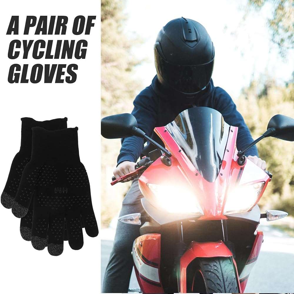 VALICLUD Anti-Slip UV Protection Cycling Gloves for Men Nylon Breathable Finger Gloves with Touchscreen Compatibility Outdoor Sports - Image 7