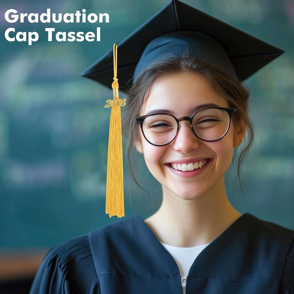 2026 Tassel Graduation 9 Inch Grad Cap Tassel with 2026 Gold Charm Graduations Tassel for High School College University Graduation Ceremony Decorations (1, Gold) - Image 5