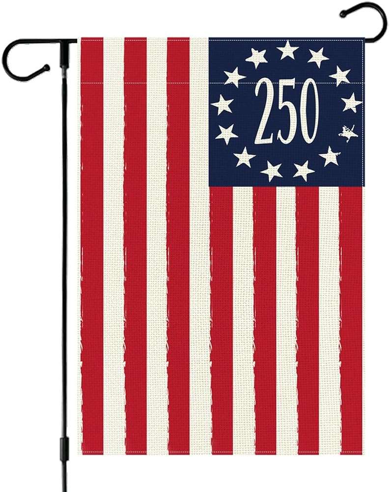 250 Years America Anniversary Garden Flag, Double-sided 250 Years Patriotic 4th of July Yard Sign for 2026 Outdoor Independence Day Decoration - Image 1