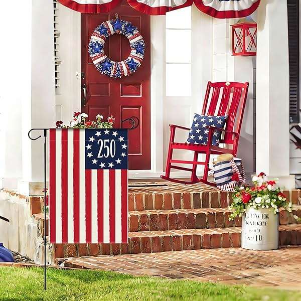 250 Years America Anniversary Garden Flag, Double-sided 250 Years Patriotic 4th of July Yard Sign for 2026 Outdoor Independence Day Decoration - Image 2
