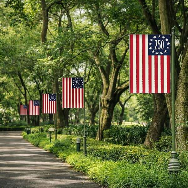 250 Years America Anniversary Garden Flag, Double-sided 250 Years Patriotic 4th of July Yard Sign for 2026 Outdoor Independence Day Decoration - Image 5