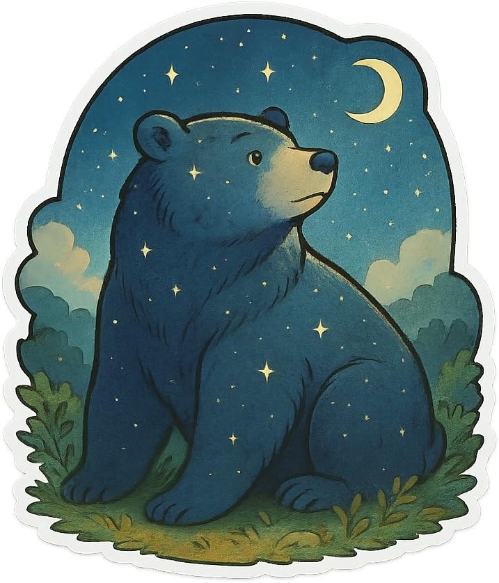 (3 Pack) Cinematic Anime Style Inspired Ursa Major Sticker (2.5" x 2.75") - Product Image