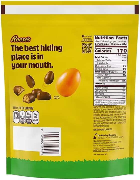 Reese's Unwrapped Chocolate Peanut Butter Creme Mini Eggs, Easter Candy Bag, 20 oz. - Image 2