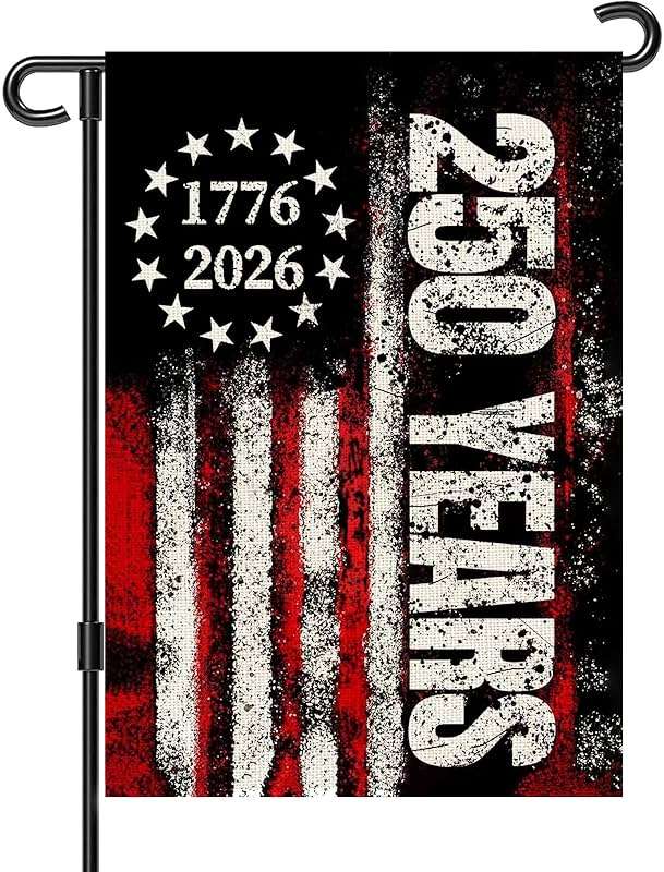 250 Anniversary Usa Garden Flags for Outside,250 Anniversary USA Flag 1776-2026 Semiquincentennial Commemorative Patriotic Yard Sign 4th of July Decorations 250 Year of Freedom Banner Double-Sided Waterproof Garden Flag with Stars Stripes 250 Year American Flag 12x18 Inch - Image 1